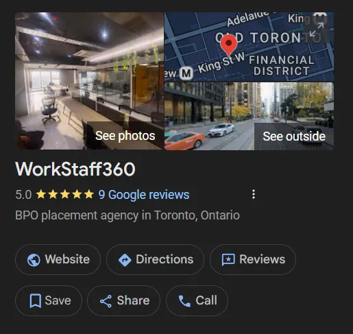 Workstaff360 Google My Business